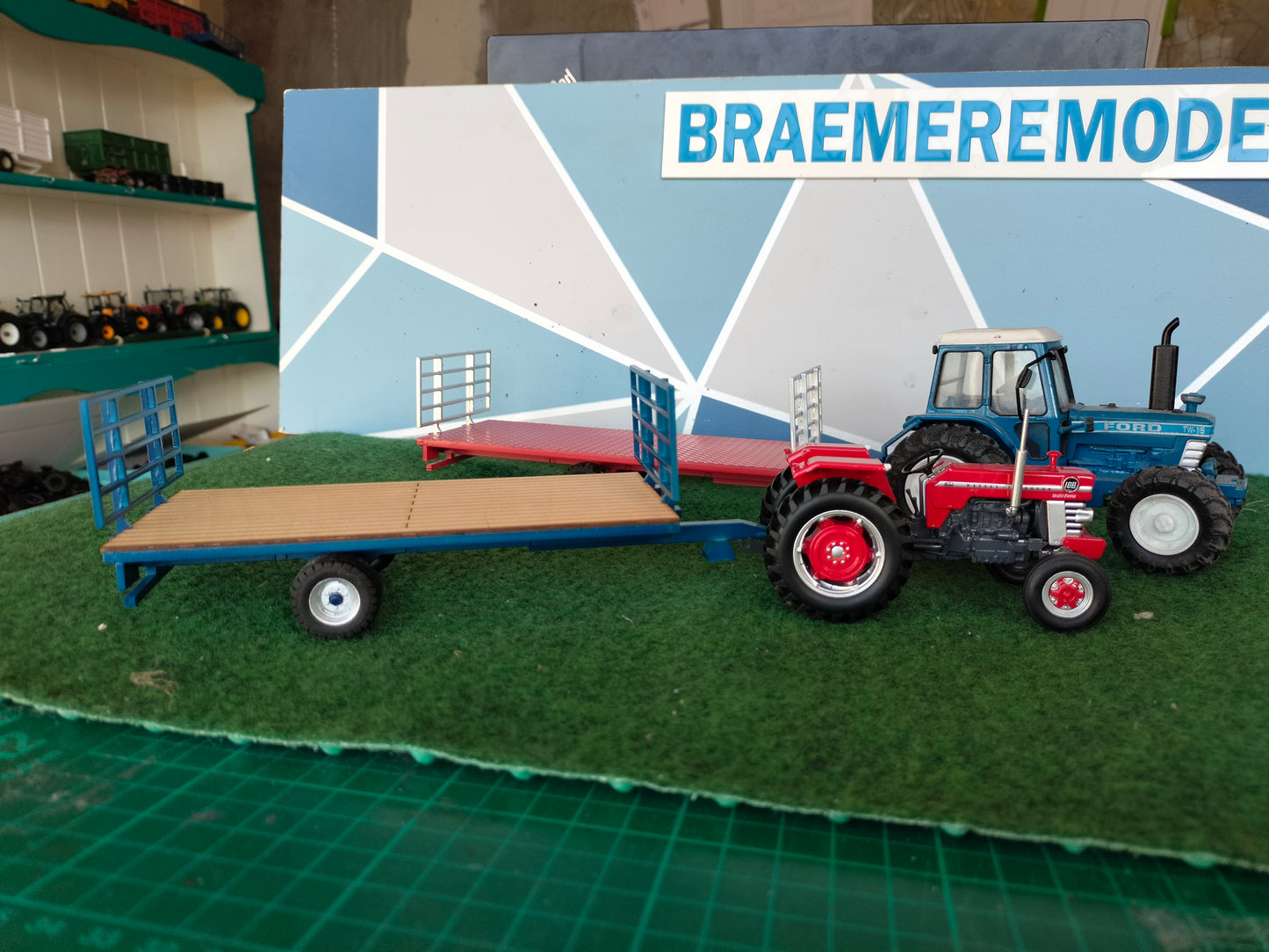 1:32 Single Axle Bale Trailer Model Kit