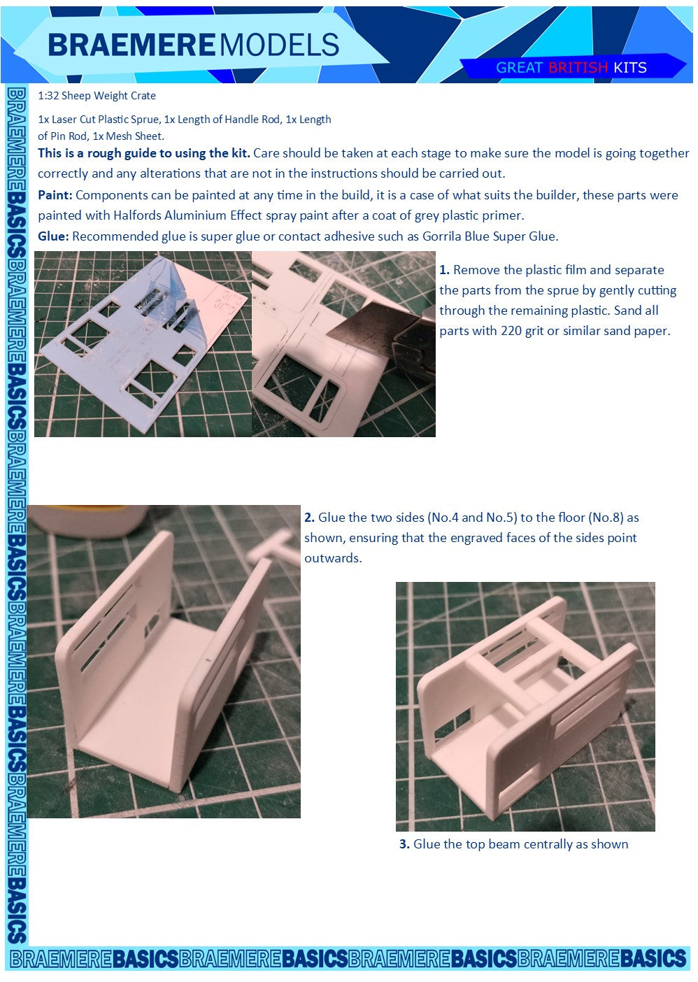 1:32 Sheep Weight Crate Model Kit