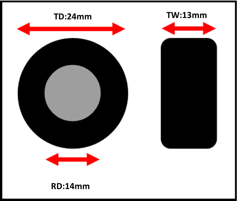 Wheels - 24mm Dual Tyres - 1:32 Scale 215/75R17.5