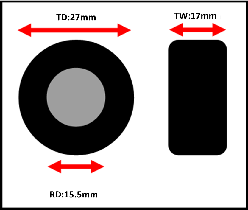 Wheels - 27mm Dual Tyres - 1:32 Scale 265/70R19.5