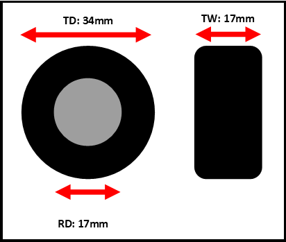 Wheels - 34mm Floatation Tyres - 1:32 Scale 560/45R22.5