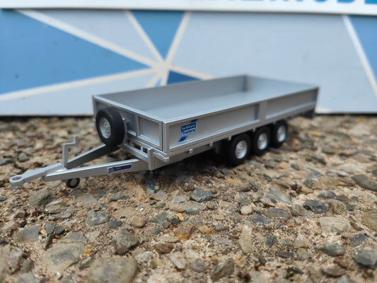 1:32 Ifor Williams Tri Axle Flat Bed Drop Side Trailer Model Kit