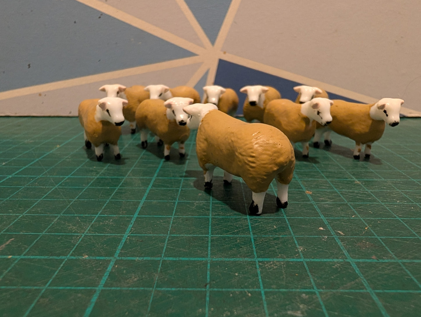 1:32 Texel Sheep - Pack of 10 - Hand Painted Resin Models