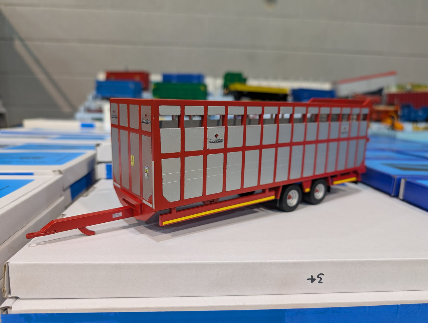 1:32 Broughan Livestock Cattle Trailer Model Kit