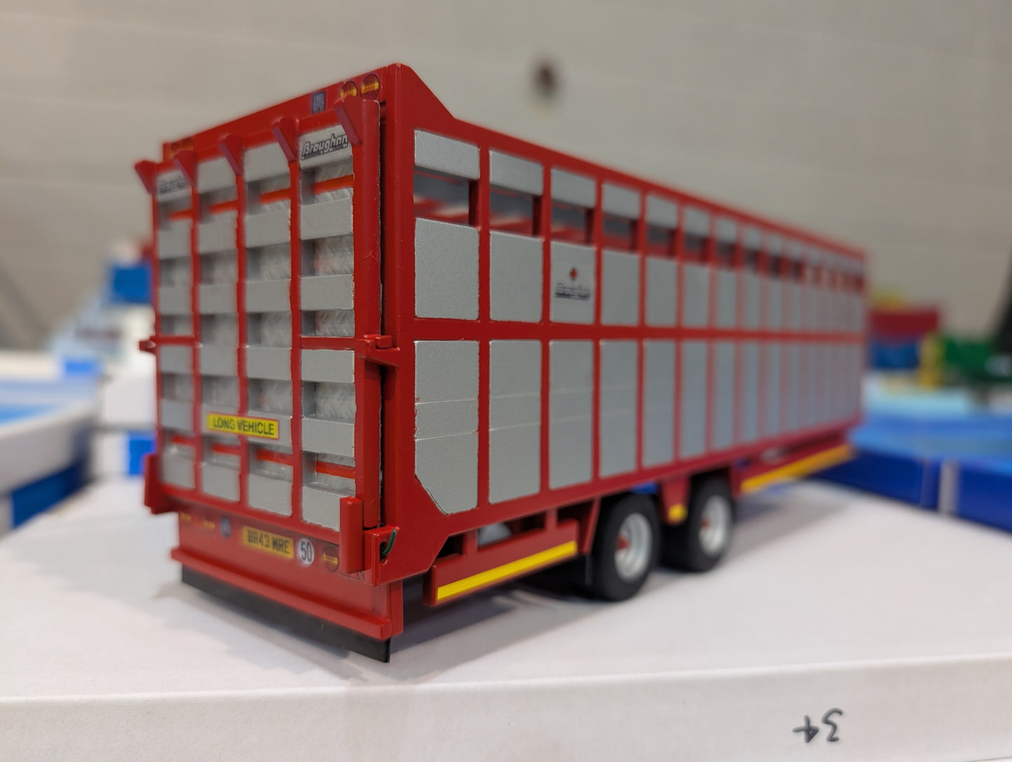 1:32 Broughan Livestock Cattle Trailer Model Kit