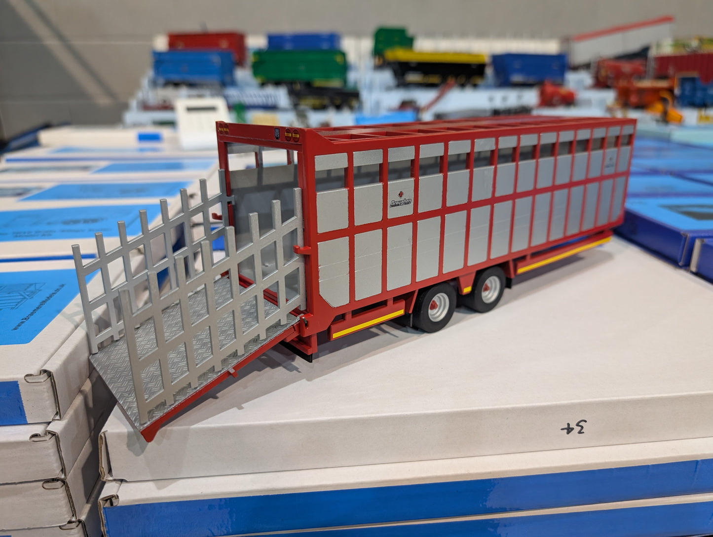 1:32 Broughan Livestock Cattle Trailer Model Kit