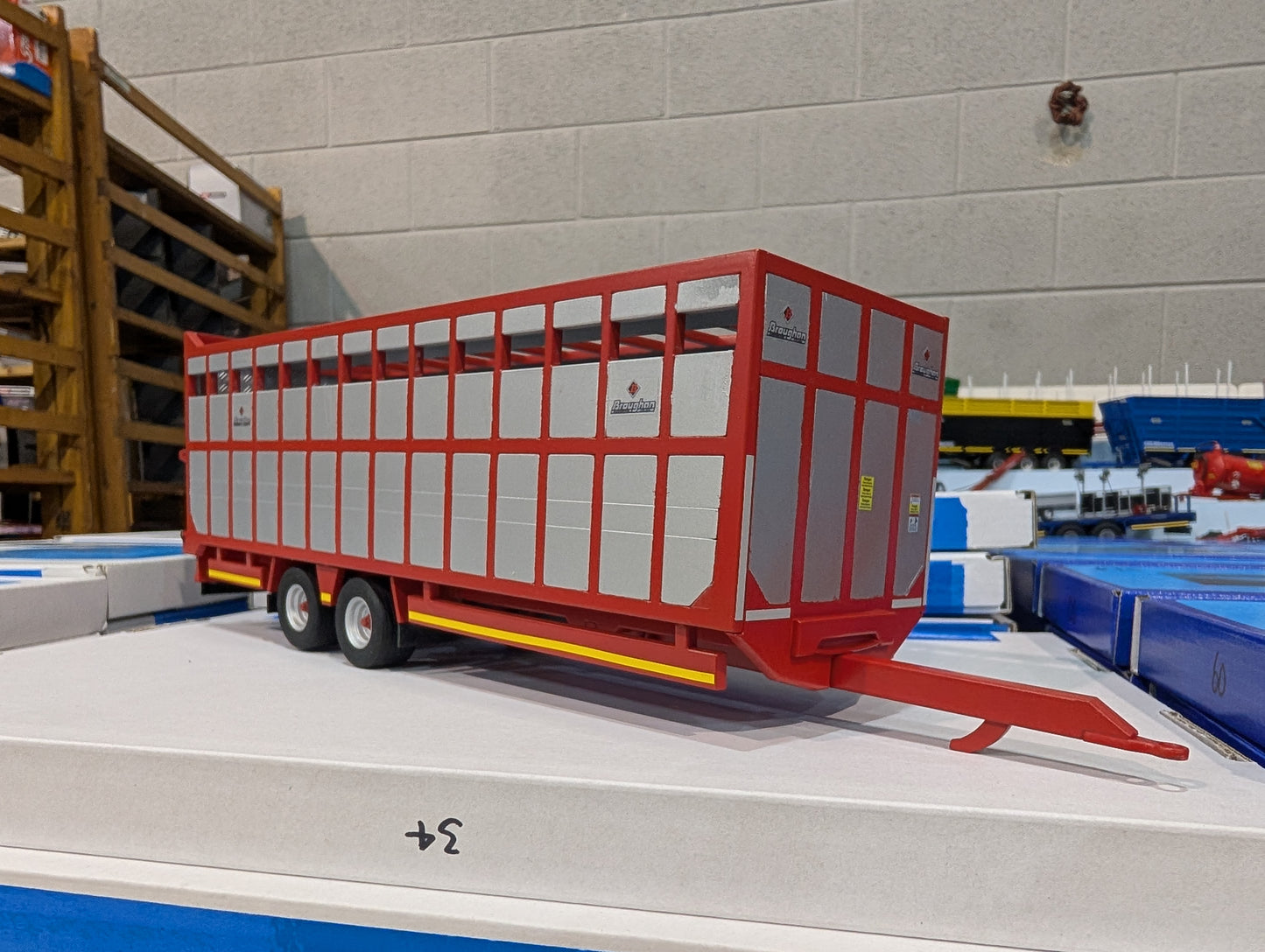 1:32 Broughan Livestock Cattle Trailer Model Kit