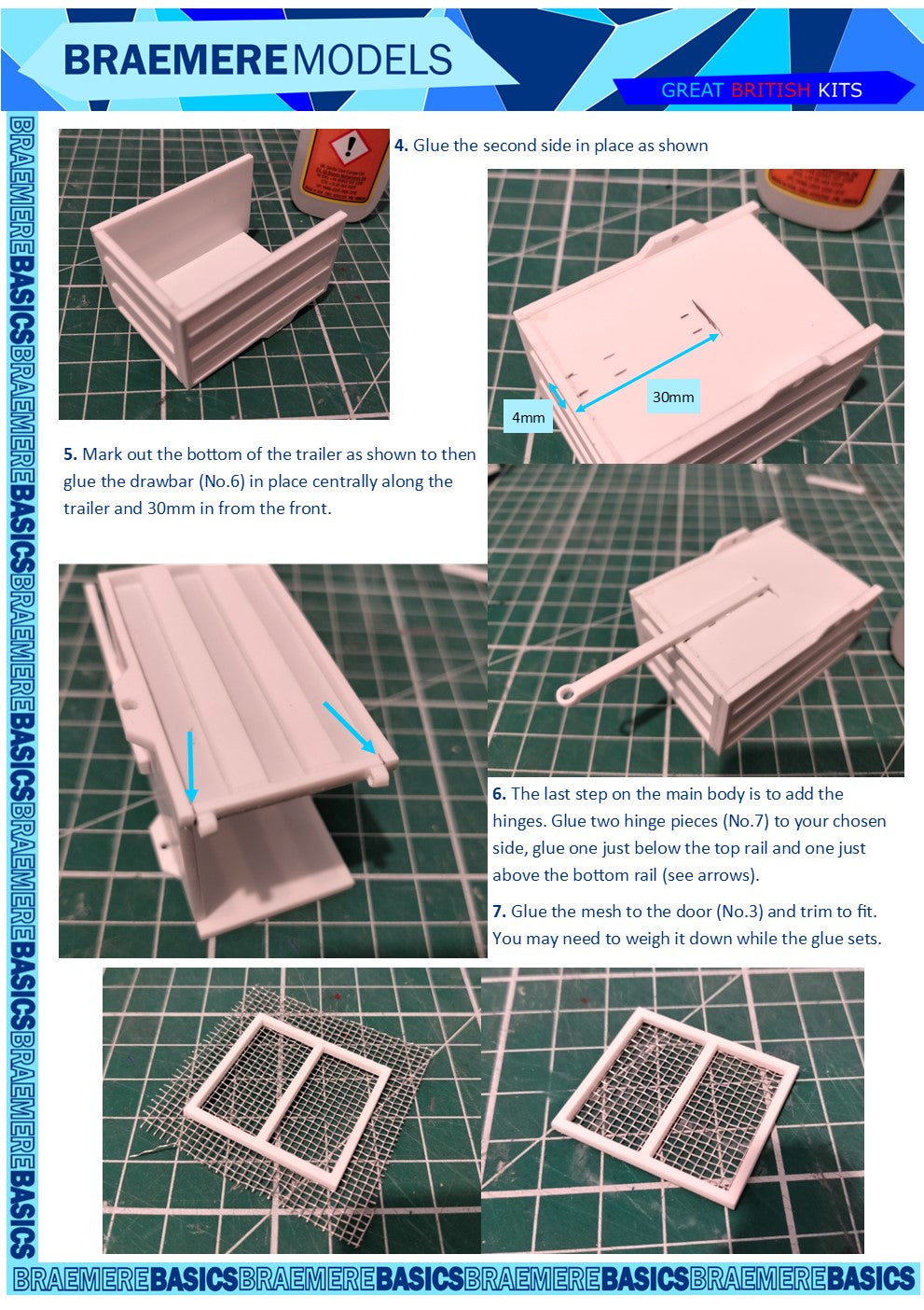 1:32 Sheep Farm Quad Trailer Model Kit