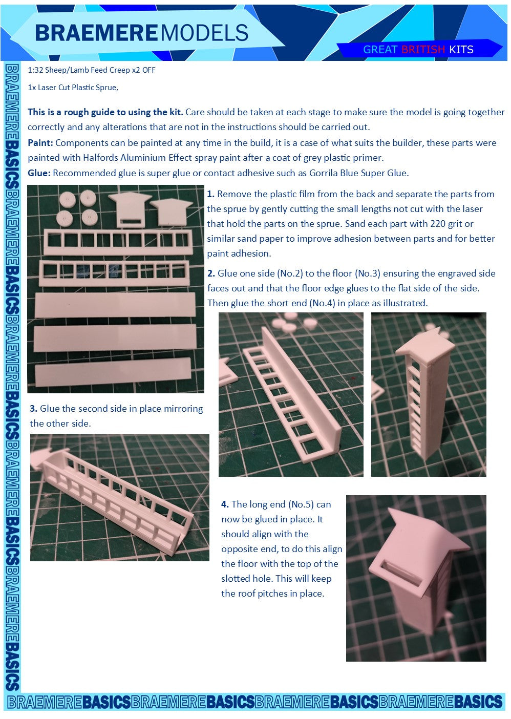 1:32 Sheep Lamb Creep Feeder 2x Model Kit