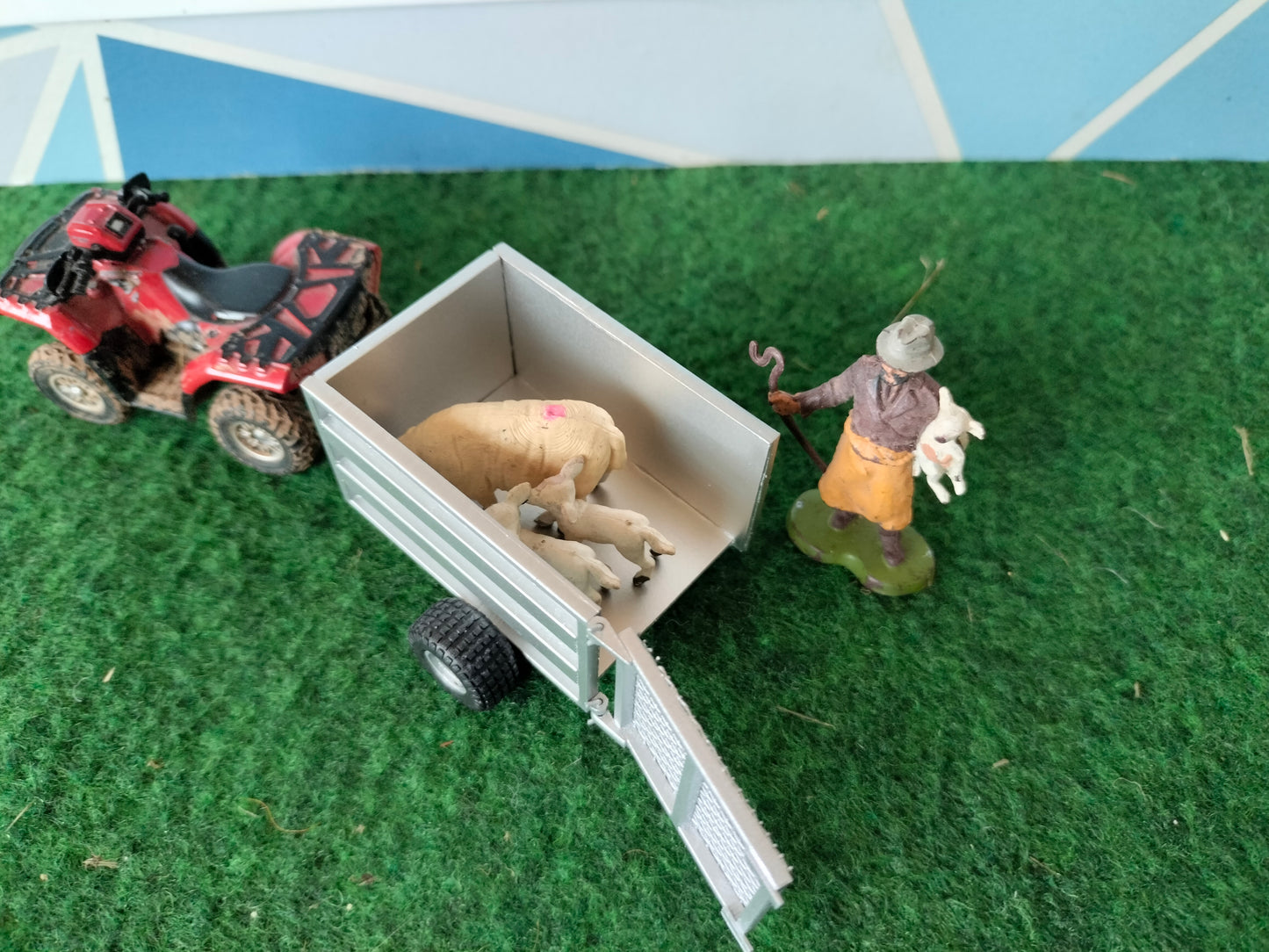 1:32 Sheep Farm Quad Trailer Model Kit